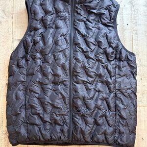 Tangerine Black Quilted puffer Vest size XL full zip